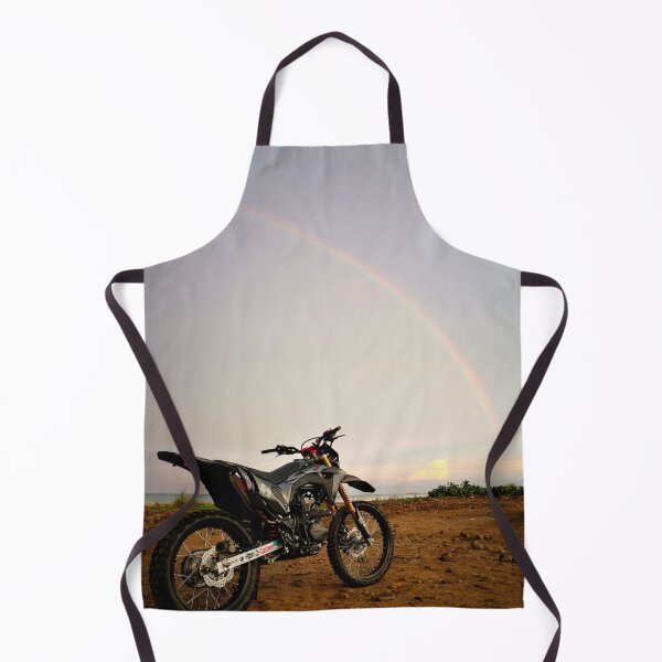 Item preview, CRF Motorcycle With Rainbow Background designed and sold by cafenaturepix.