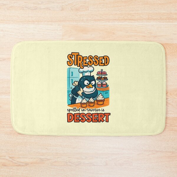 Item preview, Stressed Spelled In Reverse Is Dessert Funny Penguin Baker Pastry Chef Quote designed and sold by NookMerch97 .