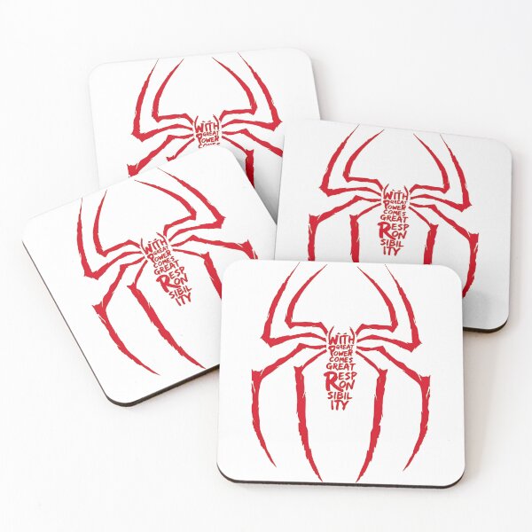 Item preview, Red Spider Symbol With Great Power Typography Design designed and sold by TeresaRot16878.