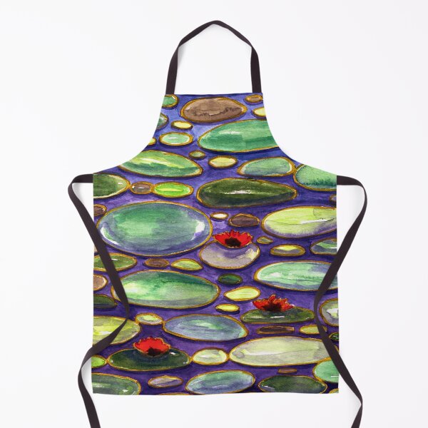Item preview, Jewel-Toned Water Lily Pond Watercolour Pattern designed and sold by ArithraStudio.