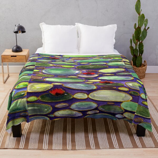Item preview, Jewel-Toned Water Lily Pond Watercolour Pattern designed and sold by ArithraStudio.