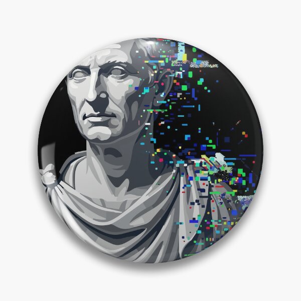 Item preview, Adversarial Marble Bust Digital Glitch Art | Classical Meets AI Corruption designed and sold by Uglyandcute.