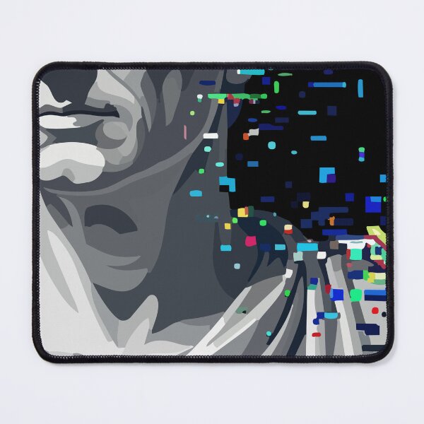 Item preview, Adversarial Marble Bust Digital Glitch Art | Classical Meets AI Corruption designed and sold by Uglyandcute.