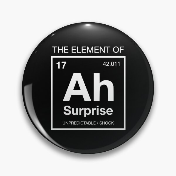 Item preview, Ah The Element Of Surprise Funny Chemistry Pun AUG-386 designed and sold by noberic.