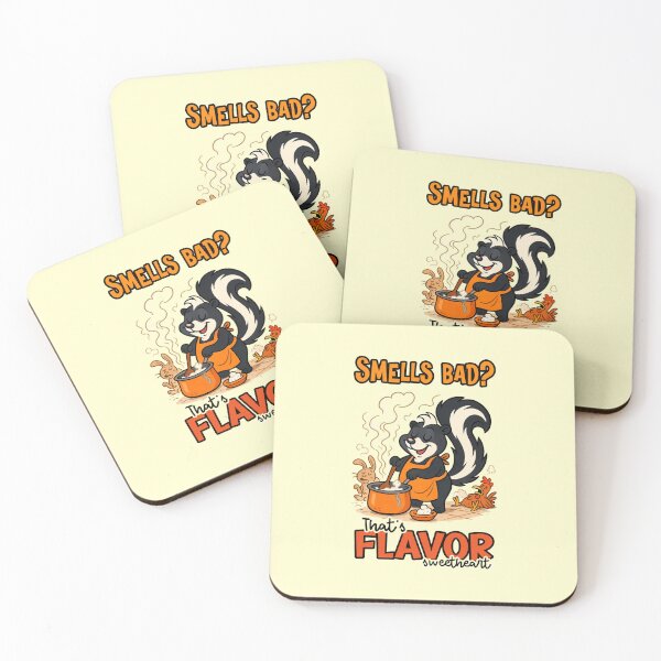 Item preview, Smells Bad Thats Flavor Sweetheart Funny Skunk Chef Cooking Fail Quote designed and sold by NookMerch97 .