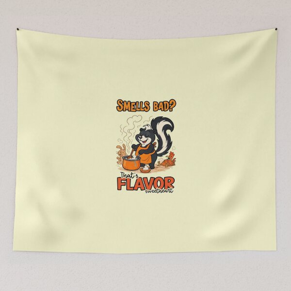 Item preview, Smells Bad Thats Flavor Sweetheart Funny Skunk Chef Cooking Fail Quote designed and sold by NookMerch97 .