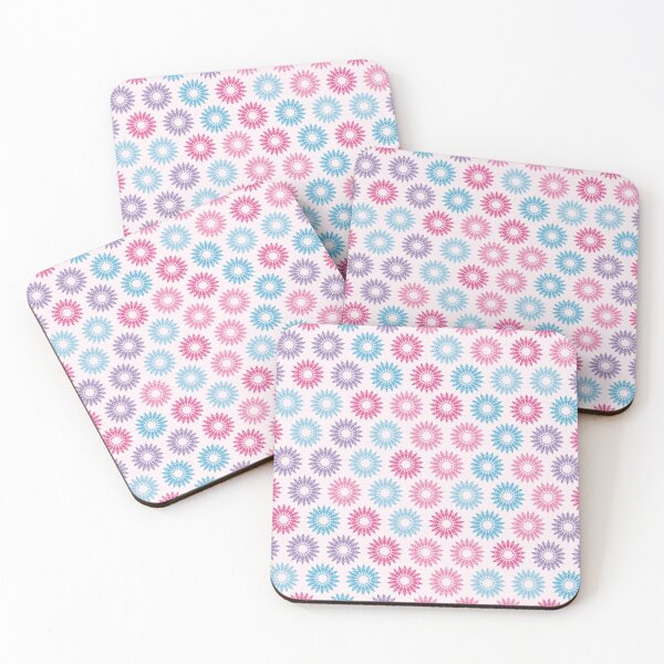 Item preview, Geometric Sunburst Rosette Pattern – Candy Pastel designed and sold by TexSta.