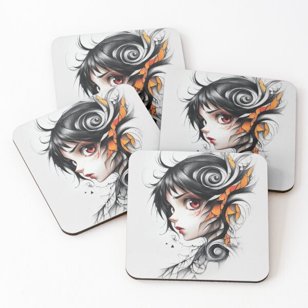 Item preview, Dragon Girl Red Eyes Gothic Anime Fantasy Art designed and sold by EchoWave11.