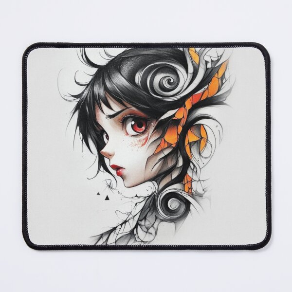 Item preview, Dragon Girl Red Eyes Gothic Anime Fantasy Art designed and sold by EchoWave11.