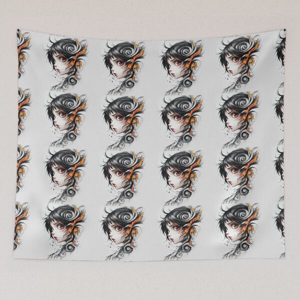 Item preview, Dragon Girl Red Eyes Gothic Anime Fantasy Art designed and sold by EchoWave11.