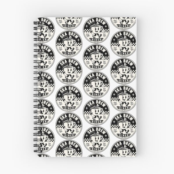 Item preview, ska coffee brew retro diner logo black and white checkered designed and sold by cheekylorns.