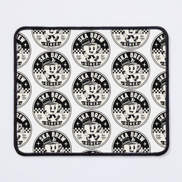 Item preview, ska coffee brew retro diner logo black and white checkered designed and sold by cheekylorns.