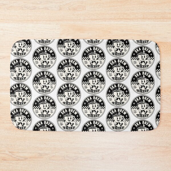 Item preview, ska coffee brew retro diner logo black and white checkered designed and sold by cheekylorns.