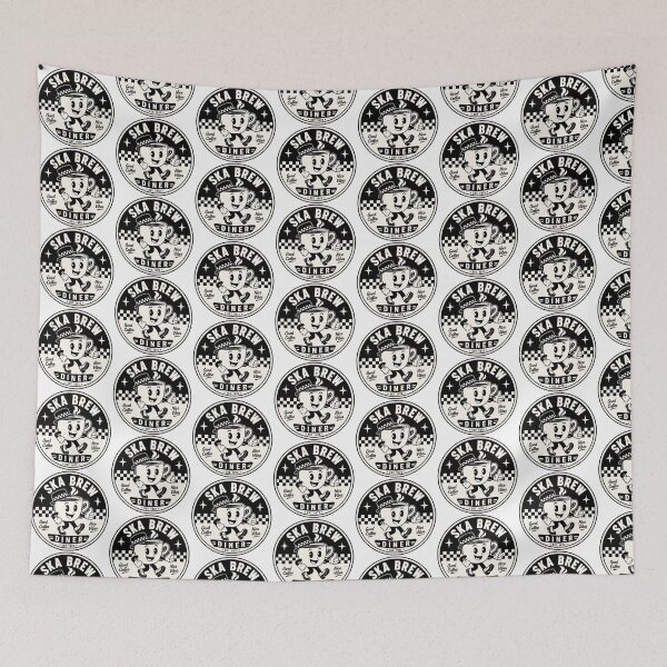 Item preview, ska coffee brew retro diner logo black and white checkered designed and sold by cheekylorns.