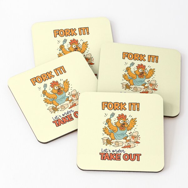 Item preview, Fork It Lets Order Take Out Funny Angry Chicken Cooking Fail Quote designed and sold by NookMerch97 .