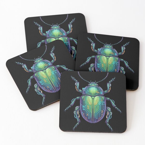 Item preview, Adversarial Iridescent Glitch Beetle | Cyberpunk Insect Digital Art designed and sold by Uglyandcute.
