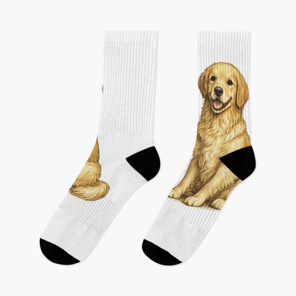 Item preview, Cute Golden Retriever Dog Art Print / T-Shirt / Sticker designed and sold by MonaRose_Art.