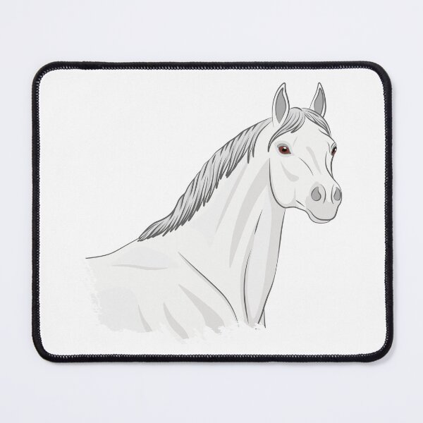 Item preview, The head of a white Abbayan horse designed and sold by Cheval-de-coeur.