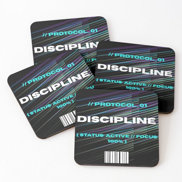 Item preview, Discipline Protocol 01 Cyberpunk Streetwear Glitch designed and sold by RoyalPrime.