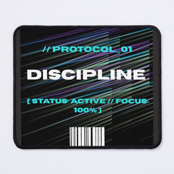 Item preview, Discipline Protocol 01 Cyberpunk Streetwear Glitch designed and sold by RoyalPrime.