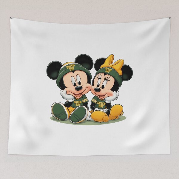 Item preview, Cute Cartoon Couple Green Bay Football Fans designed and sold by JasmineBr11217.