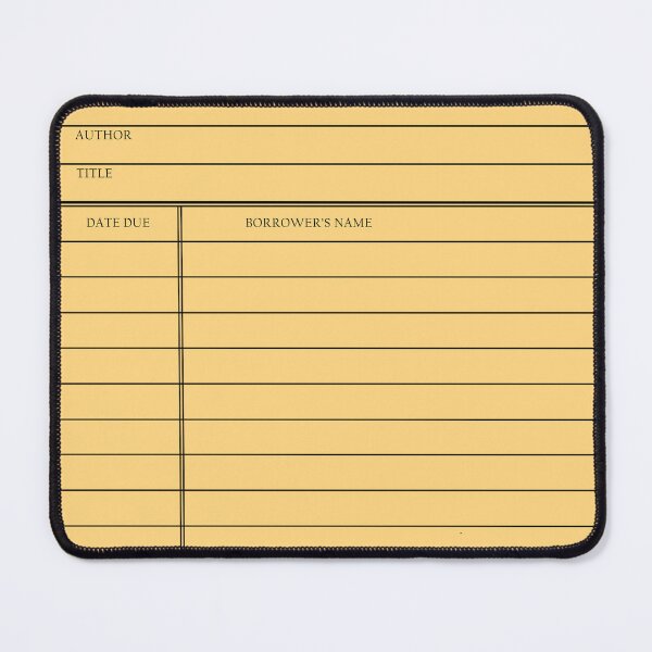 Item preview, Vintage Library Card - Yellow Gold designed and sold by cozydaily.