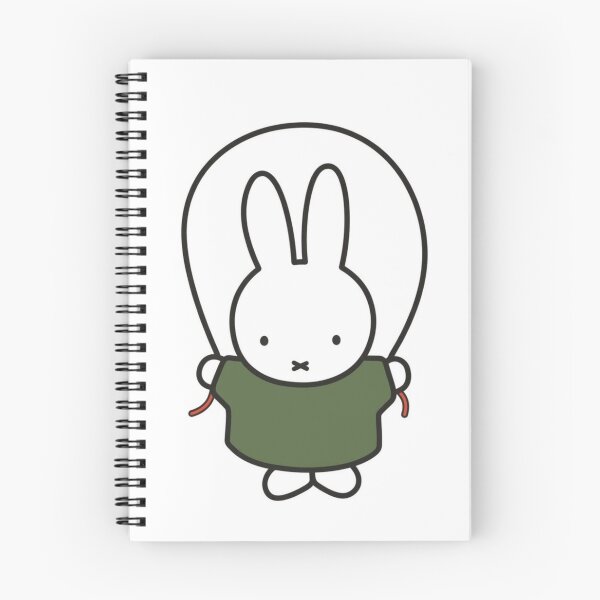 Item preview, Cute Bunny Jump Roping Illustration - Miffy Inspired designed and sold by Cozy Moss Studio.