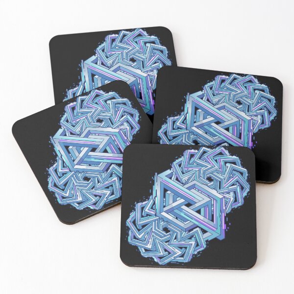 Item preview, Adversarial Adversarial Blue Fractal Pattern | Glitch Art Geometric Design designed and sold by Uglyandcute.