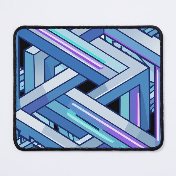 Item preview, Adversarial Adversarial Blue Fractal Pattern | Glitch Art Geometric Design designed and sold by Uglyandcute.