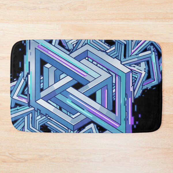 Item preview, Adversarial Adversarial Blue Fractal Pattern | Glitch Art Geometric Design designed and sold by Uglyandcute.