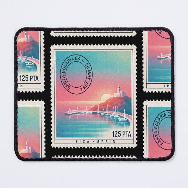 Item preview, Santa Eulària Ibiza Retro 1980s Marina Stamp Sticker designed and sold by stickercuffs.
