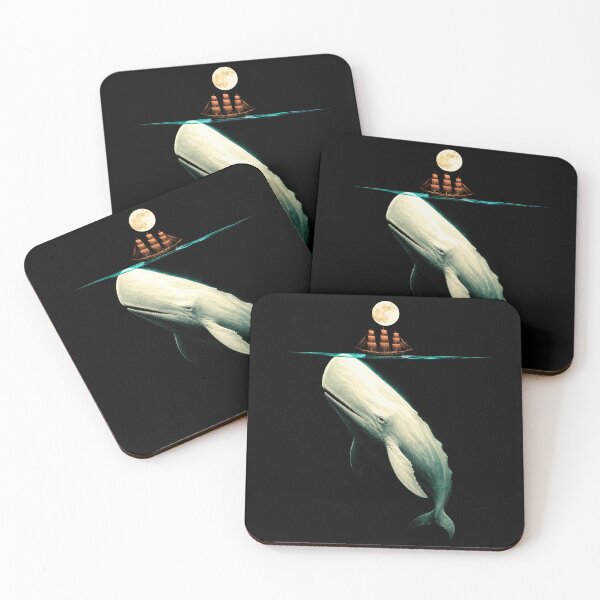 Item preview, Moby Dick: Moonlit Ship Above the White Whale designed and sold by Fenay Designs.
