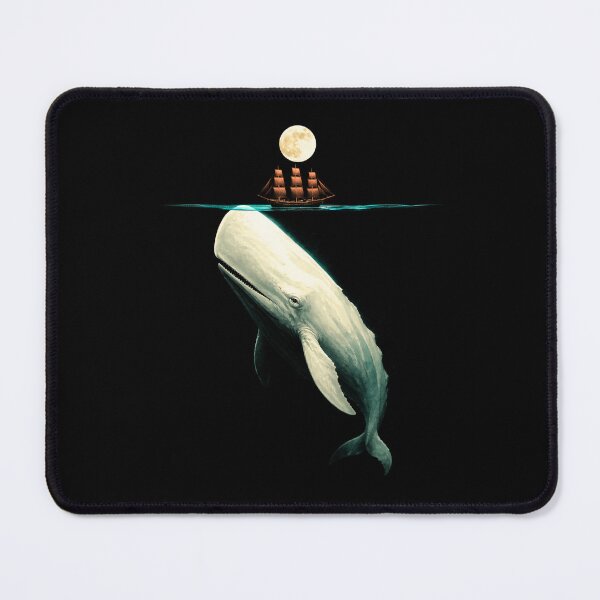 Item preview, Moby Dick: Moonlit Ship Above the White Whale designed and sold by Fenay Designs.