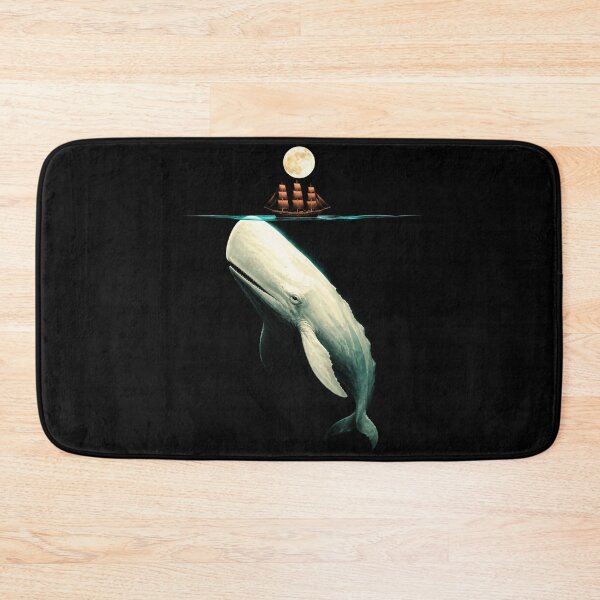 Item preview, Moby Dick: Moonlit Ship Above the White Whale designed and sold by Fenay Designs.