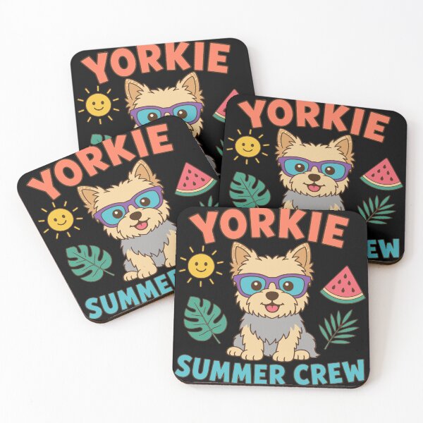Item preview, Yorkie Summer Crew Cute Yorkshire Terrier Owner designed and sold by DreamLayerStudio.