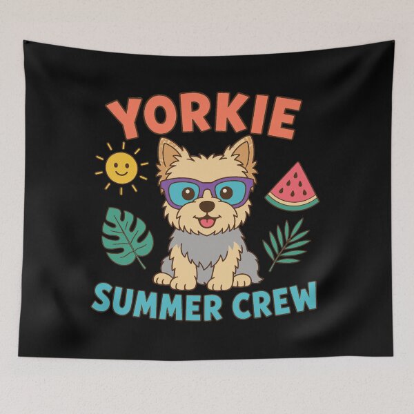 Item preview, Yorkie Summer Crew Cute Yorkshire Terrier Owner designed and sold by DreamLayerStudio.