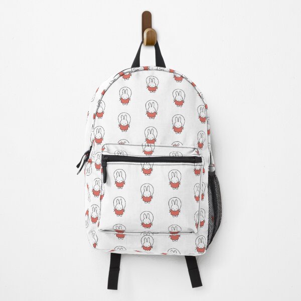 Item preview, Cute Bunny Jump Roping Illustration in red - Miffy Inspired designed and sold by Cozy Moss Studio.