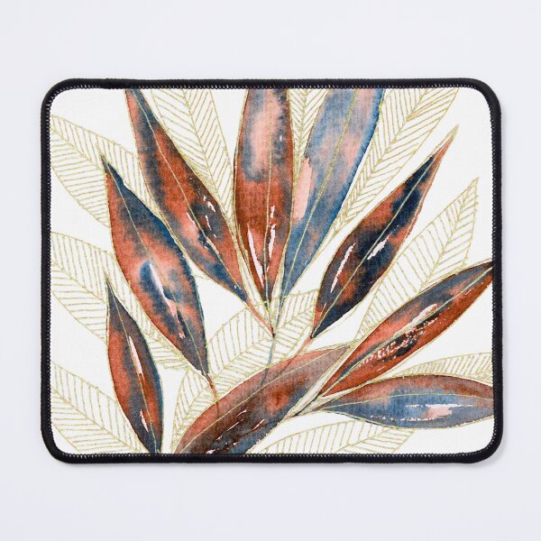 Item preview, Rust and Blue Botanical Leaves Watercolour designed and sold by ArithraStudio.