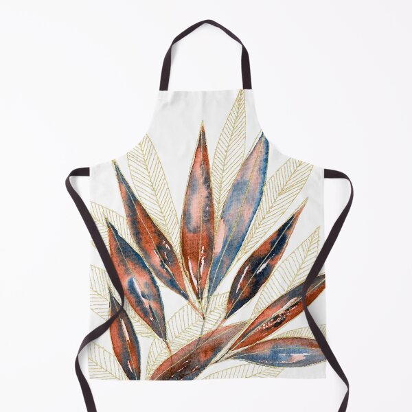 Item preview, Rust and Blue Botanical Leaves Watercolour designed and sold by ArithraStudio.