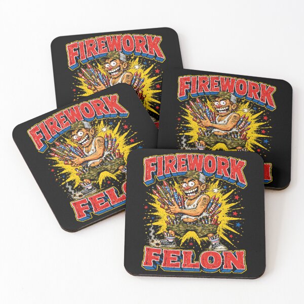 Item preview, Firework Felon Fourth of July Chaos designed and sold by Victor Shadehorn.