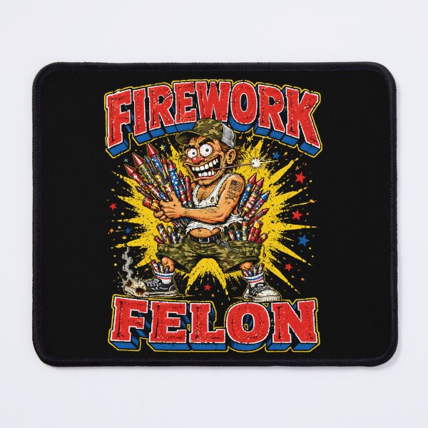 Item preview, Firework Felon Fourth of July Chaos designed and sold by Victor Shadehorn.