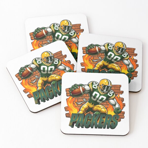 Item preview, Fierce Football Warrior Action With Green Gold Pride designed and sold by AmyYu44086.