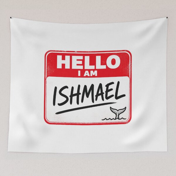 Item preview, Moby Dick: Hello I Am Ishmael Name Tag designed and sold by Fenay Designs.