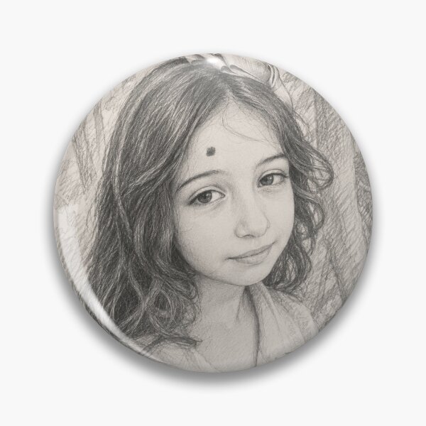 Item preview, Pencil Sketch Portrait of a Young Girl designed and sold by Ai~art.
