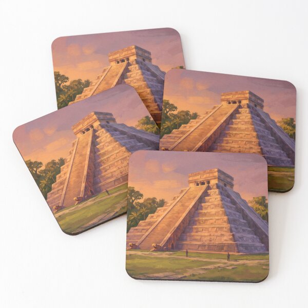 Item preview, El Castillo at Chichén Itzá Golden Hour designed and sold by RedPeaStudio.