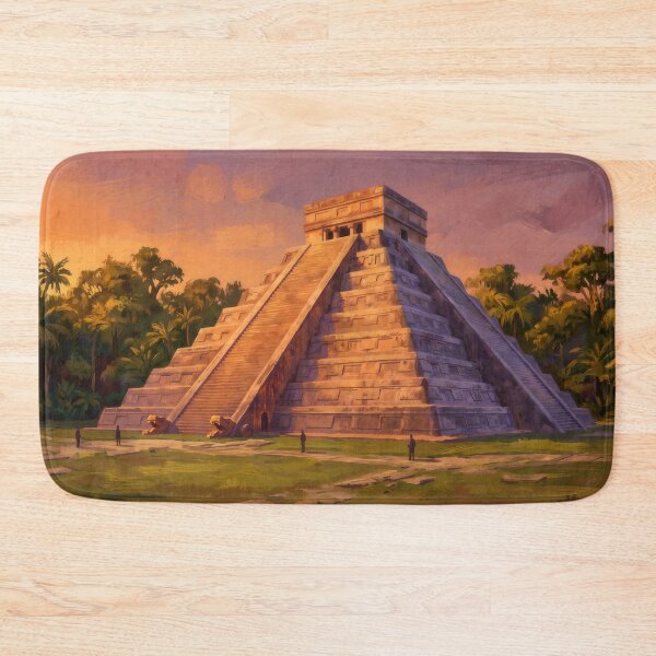 Item preview, El Castillo at Chichén Itzá Golden Hour designed and sold by RedPeaStudio.
