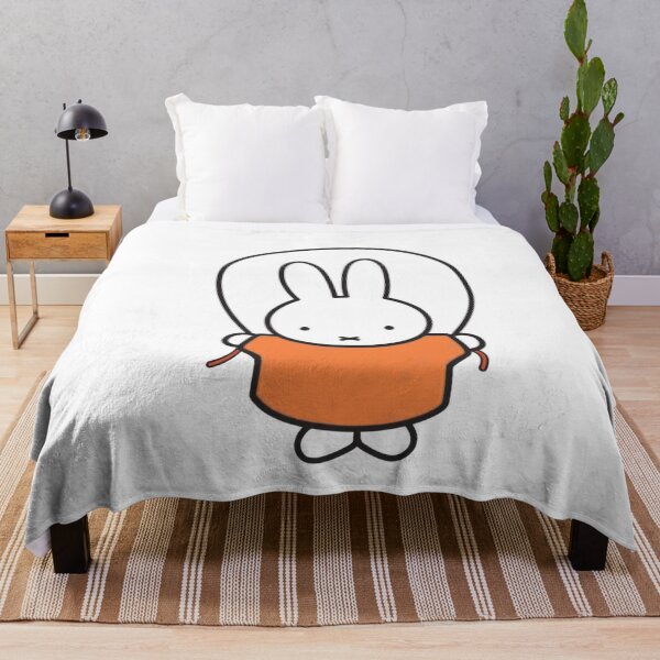 Item preview, Cute Bunny Jump Roping Illustration in Orange - Miffy Inspired designed and sold by Cozy Moss Studio.