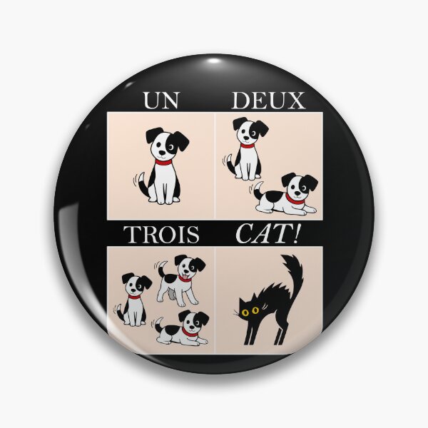 Item preview, Learning French with cats and dogs: Un, Deux, Trois, Cat! (dark background) designed and sold by Groenendijk.