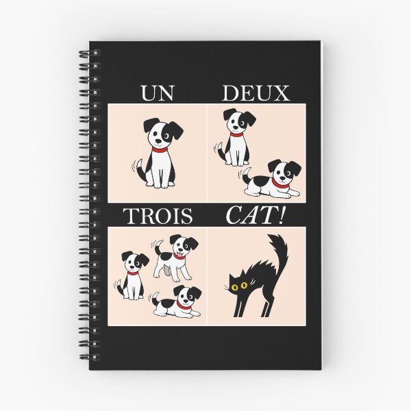 Item preview, Learning French with cats and dogs: Un, Deux, Trois, Cat! (dark background) designed and sold by Groenendijk.