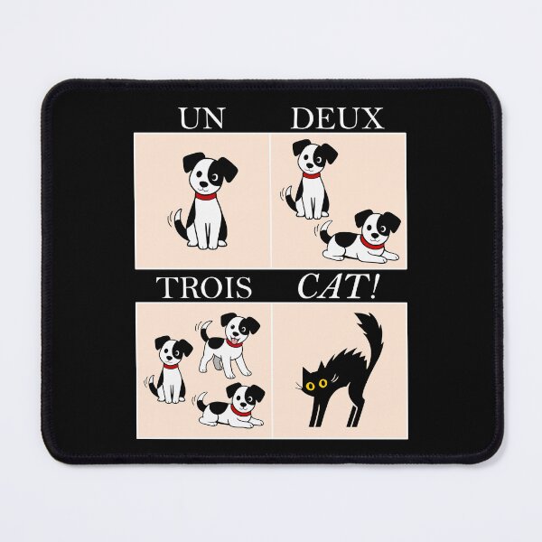 Item preview, Learning French with cats and dogs: Un, Deux, Trois, Cat! (dark background) designed and sold by Groenendijk.